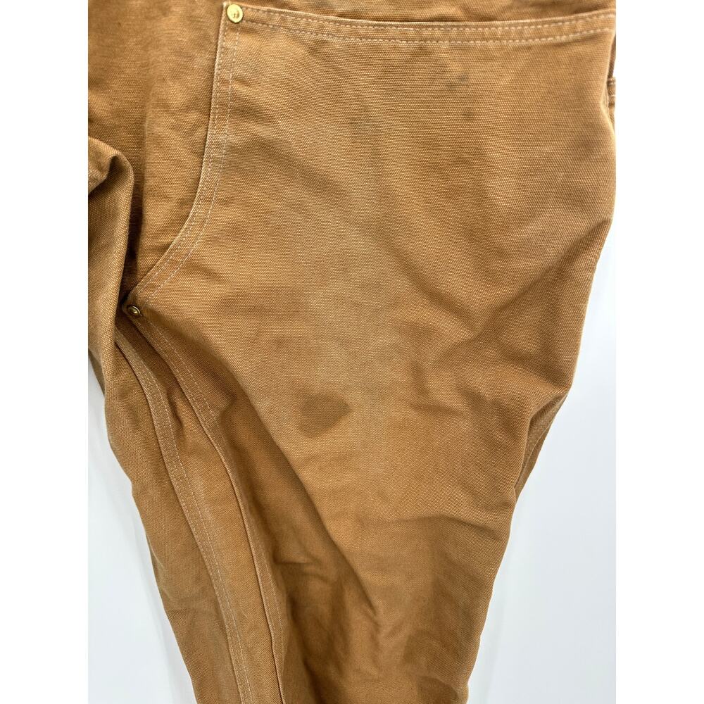 Carhartt Brown Utility Double Knee Loose Fit Firm Duck Pants Men's Size 46x32 - Picture 5 of 10